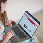 a woman shopping online