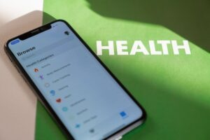 smartphone screen displaying health settings