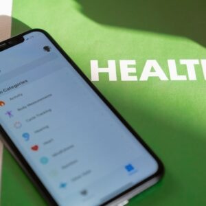 smartphone screen displaying health settings