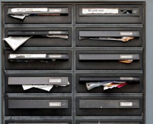 black and white plastic drawer